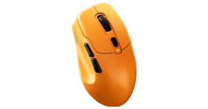 Diagonal view of the Kysona Uranus Pro gaming mouse with transparent background