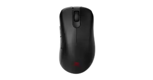 Top view of Zowie EC2-DW gaming mouse with transparent background